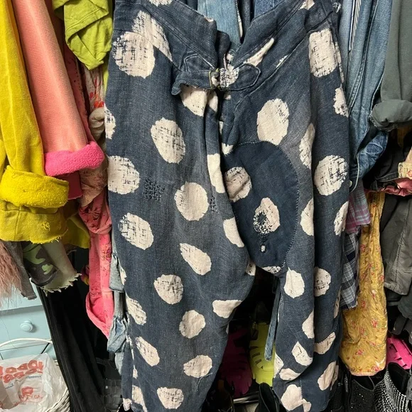 Magnolia Pearl Blue and White Polka Dot Pants - Picture 2 of 4